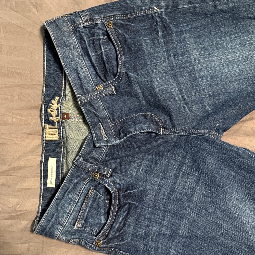 Kut from the Kloth Women's Baby Boot Cut “Felicia” Jeans - Dark Blue - Picture 3 of 3